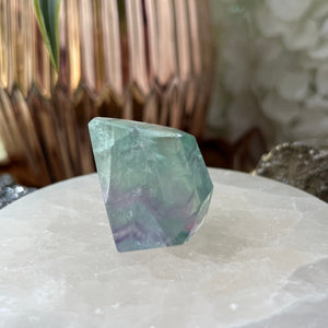 Fluorite Faceted Freeform - Intuition & Protection