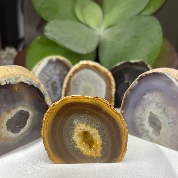 Natural Agate Cut Base Geode - Balance & Harmony