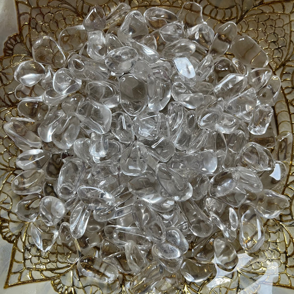 Clear Quartz (Rock Crystal) Tumblestones - Intuition & Wisdom