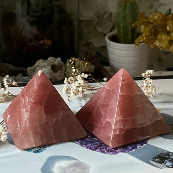 Rose Calcite Pyramid - Compassion & Empathy