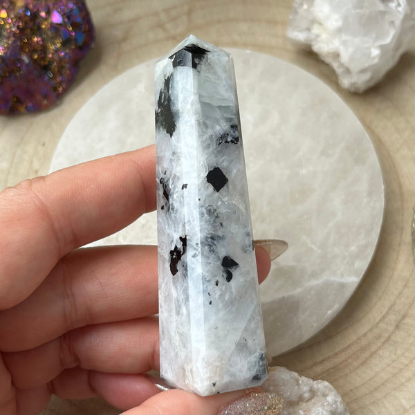 Rainbow Moonstone Obelisk - Feminine Energy