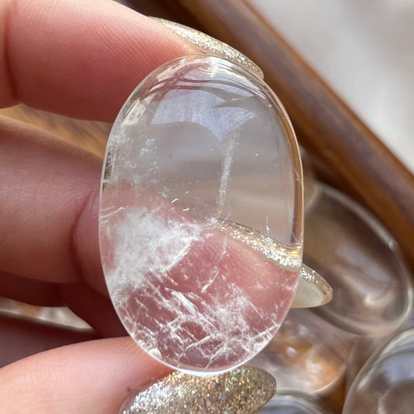 Clear Quartz Palmstone - Intuition & Wisdom