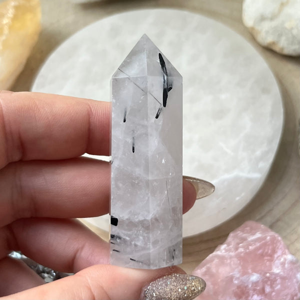 Tourmalined Quartz Point - Union & Happiness