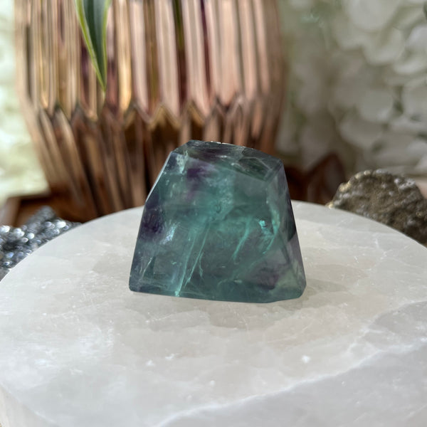 Fluorite Faceted Freeform - Intuition & Protection