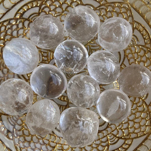 Girasol Quartz Round Tumblestones - Clarity & Focus