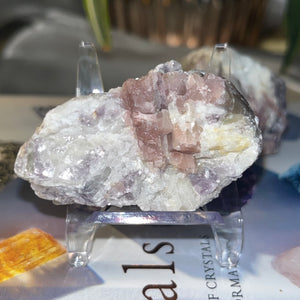 Rough Pink Tourmaline w/ Lepidolite - Emotional Healing & Self-Esteem