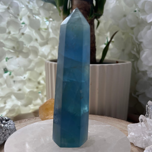 Blue Fluorite Point