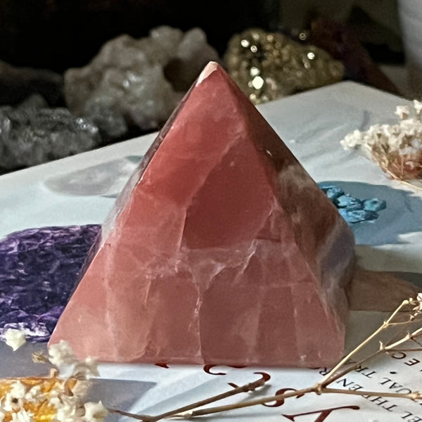 Rose Calcite Pyramid - Compassion & Empathy