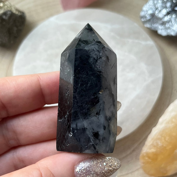 Tourmalined Quartz Point - Union & Happiness