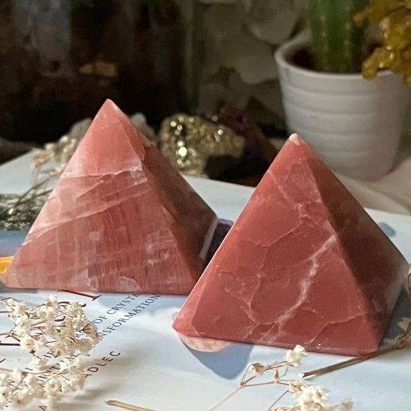 Rose Calcite Pyramid - Compassion & Empathy