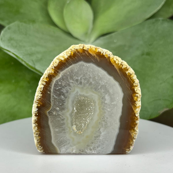 Natural Agate Cut Base Geode - Balance & Harmony