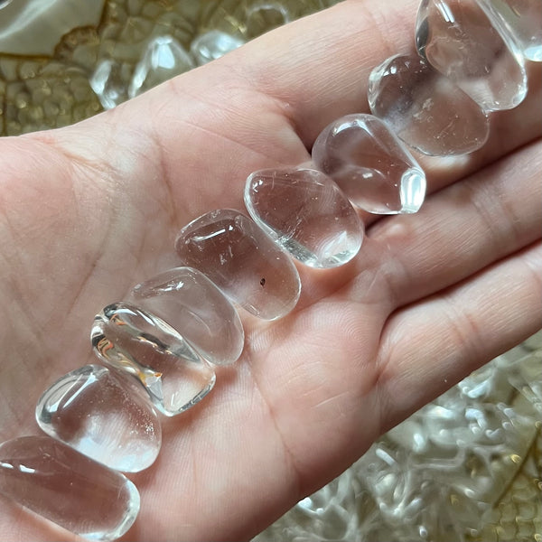 Clear Quartz (Rock Crystal) Tumblestones - Intuition & Wisdom