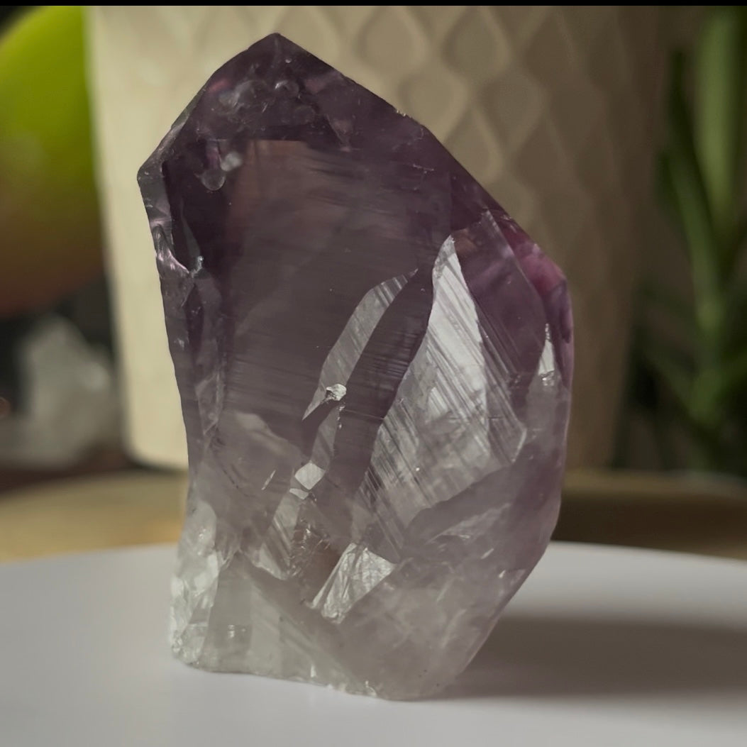 Amethyst Cut Base Point -Spiritual Wisdom & Comfort