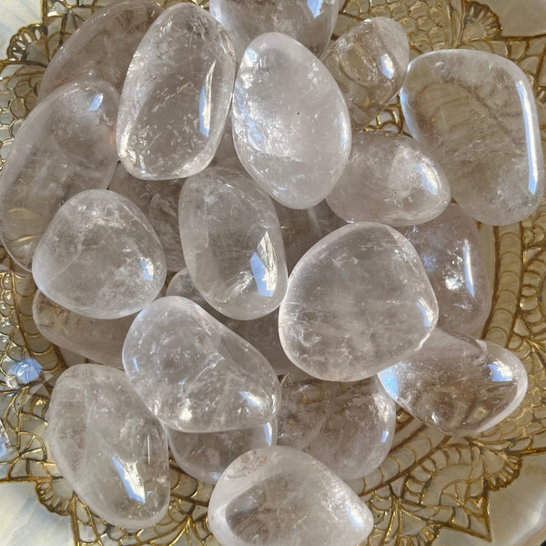 Clear Quartz (Rock Crystal) Tumblestones - Intuition & Wisdom