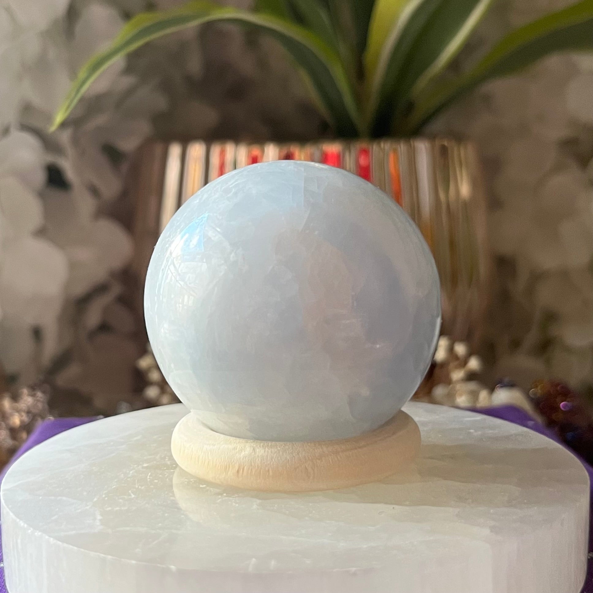 Blue Calcite Sphere