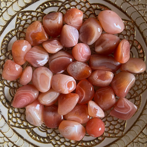 Banded Carnelian Tumblestones - Vitality & Courage