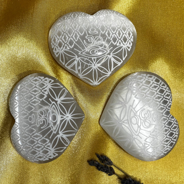 Selenite Heart - Cleansing & Purification