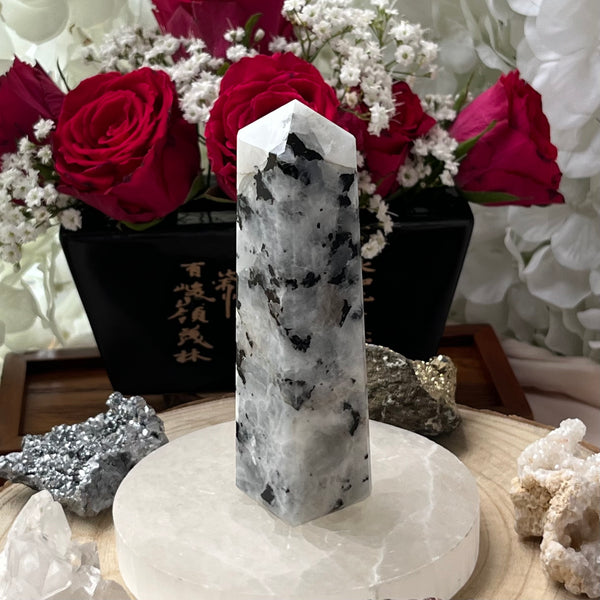 Rainbow Moonstone Obelisk - Feminine Energy