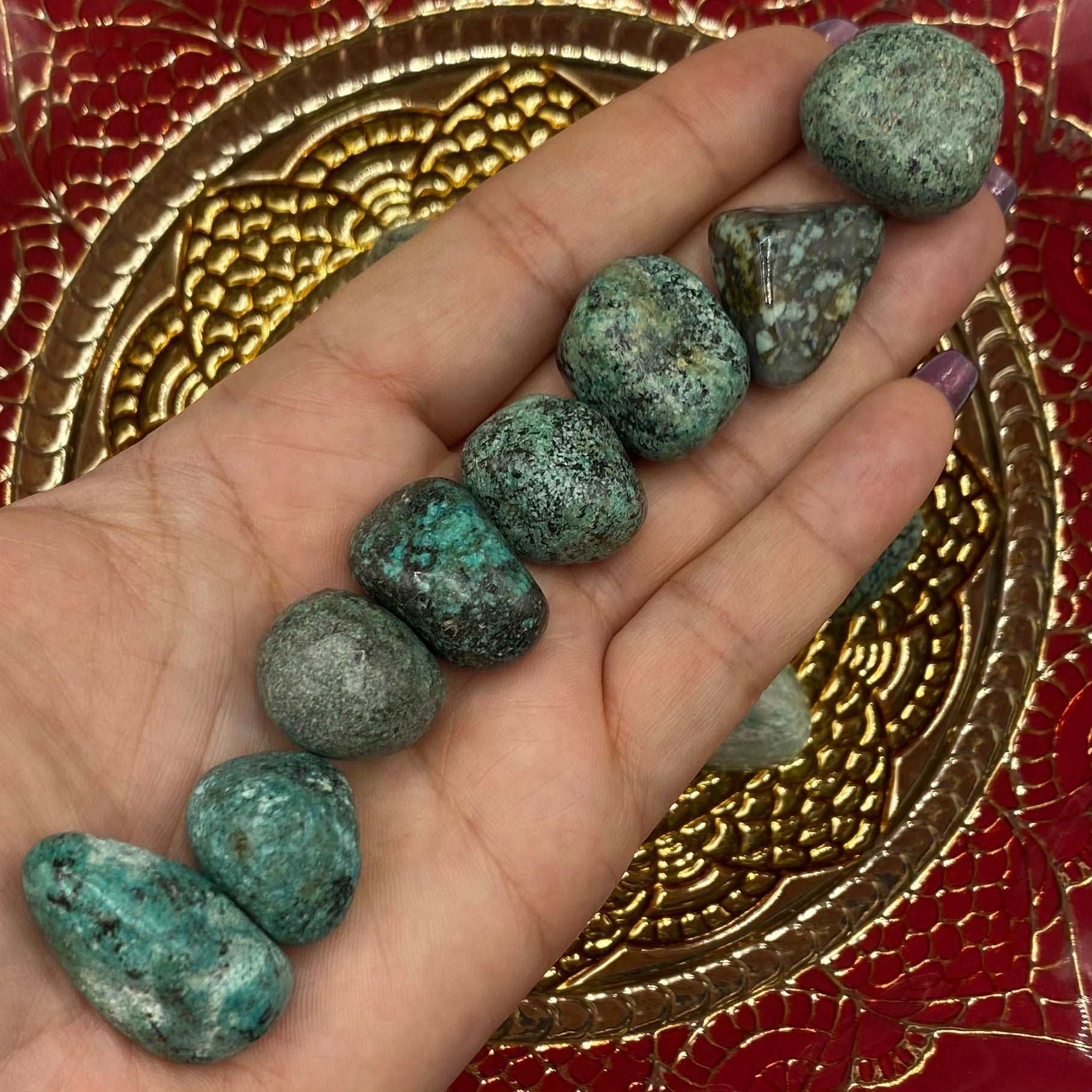 African Turquoise Tumblestones BD Crystals