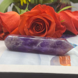 Amethyst Massage Wand (6 Faceted) - Spiritual Wisdom & Comfort BD Crystals