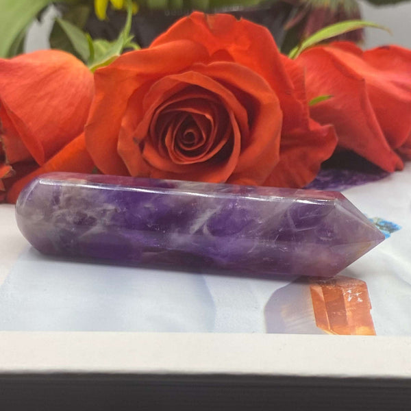 Amethyst Massage Wand (6 Faceted) - Spiritual Wisdom & Comfort BD Crystals