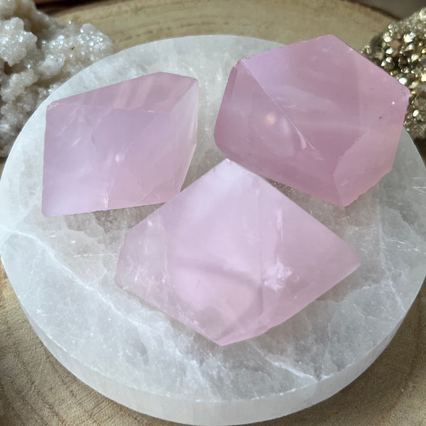 Rose Quartz Faceted Freeform - Universal & Unconditional Love