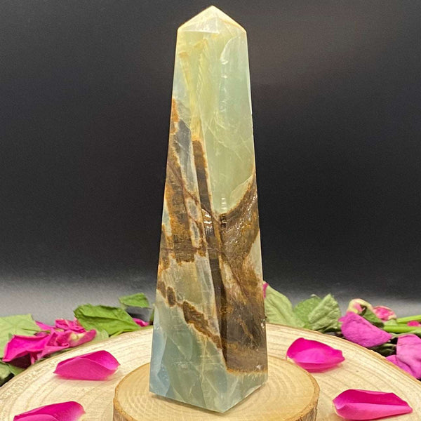 Blue Aragonite Obelisk - Communication BD Crystals