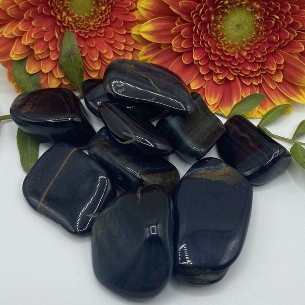 Blue Tiger Eye (Hawk's Eye) Tumblestones - Communication & Serenity BD Crystals