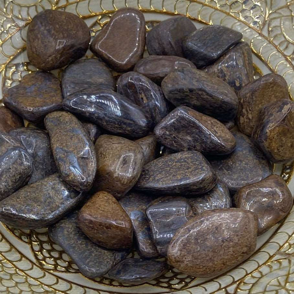 Bronzite Tumblestones - Protection & Grounding BD Crystals