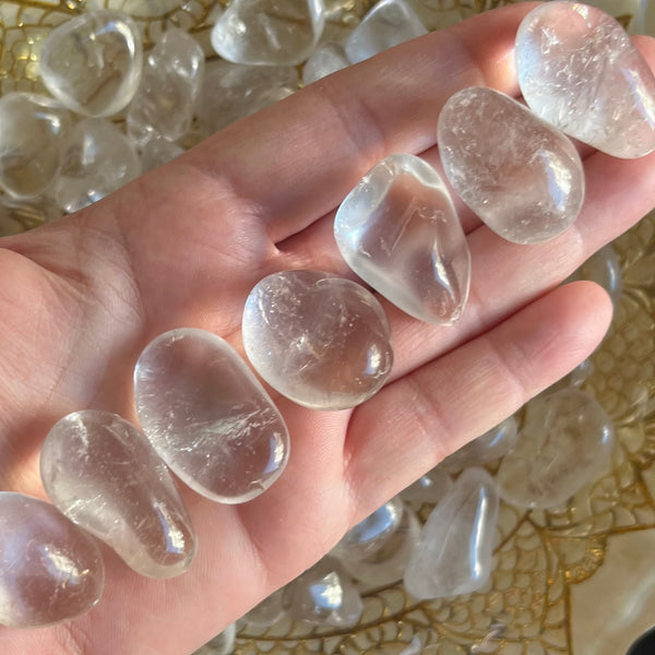 Clear Quartz (Rock Crystal) Tumblestones - Intuition & Wisdom