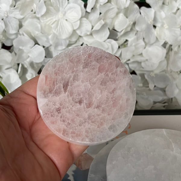 Selenite Round Charging Plate/ Disc - Cleansing & Purification