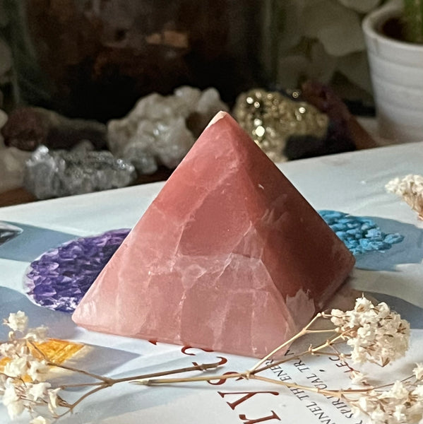 Rose Calcite Pyramid - Compassion & Empathy