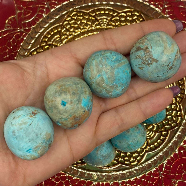 Chrysocolla Tumblestones (Extra Quality) - Fertility & Sensitivity BD Crystals