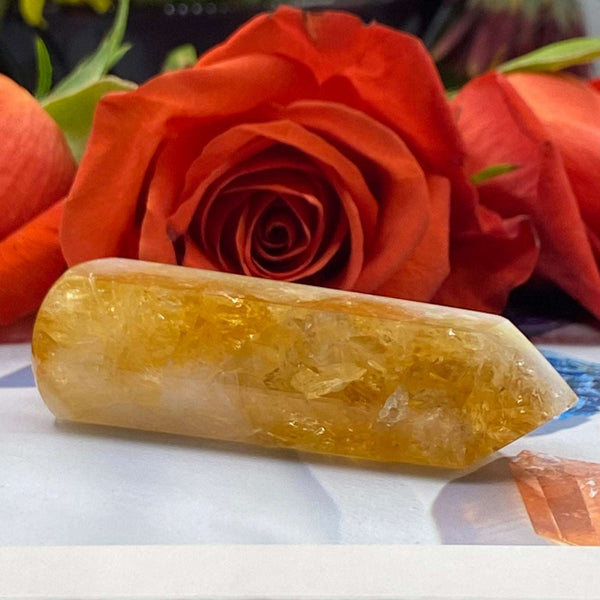 Citrine Massage Point Wand - Abundance & Success BD Crystals