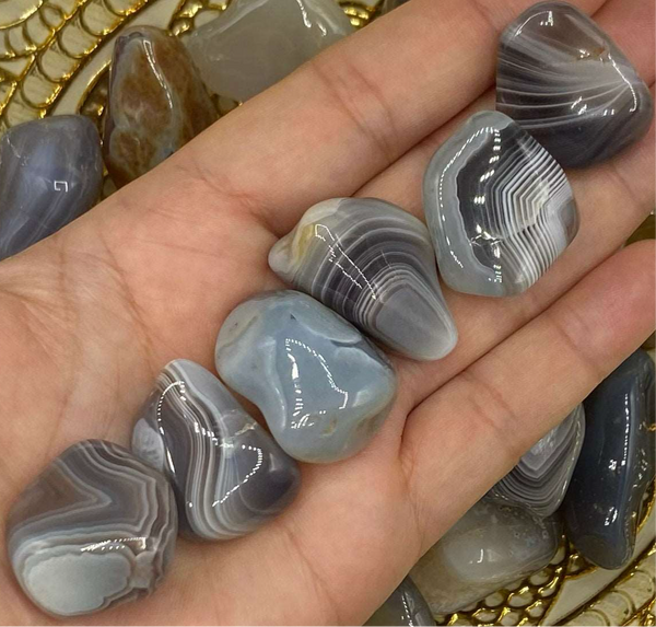 Banded Botswana Agate Tumblestones - Change & Balance