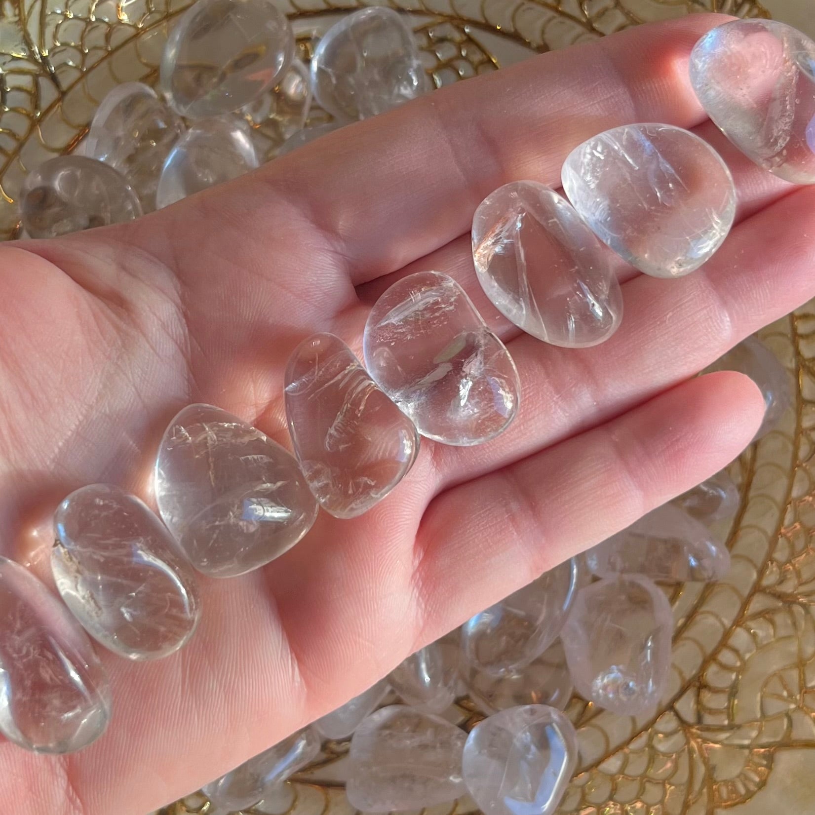 Clear Quartz (Rock Crystal) Tumblestones - Intuition & Wisdom