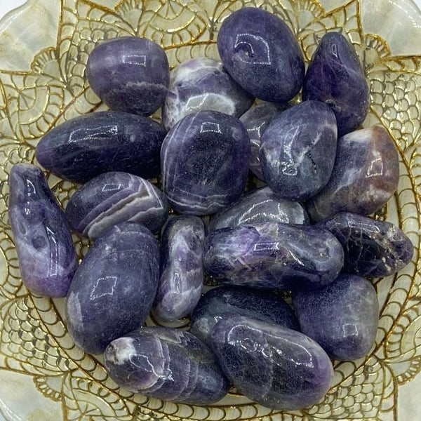 Dark Amethyst Tumblestones - Spirituality & Transmutation BD Crystals