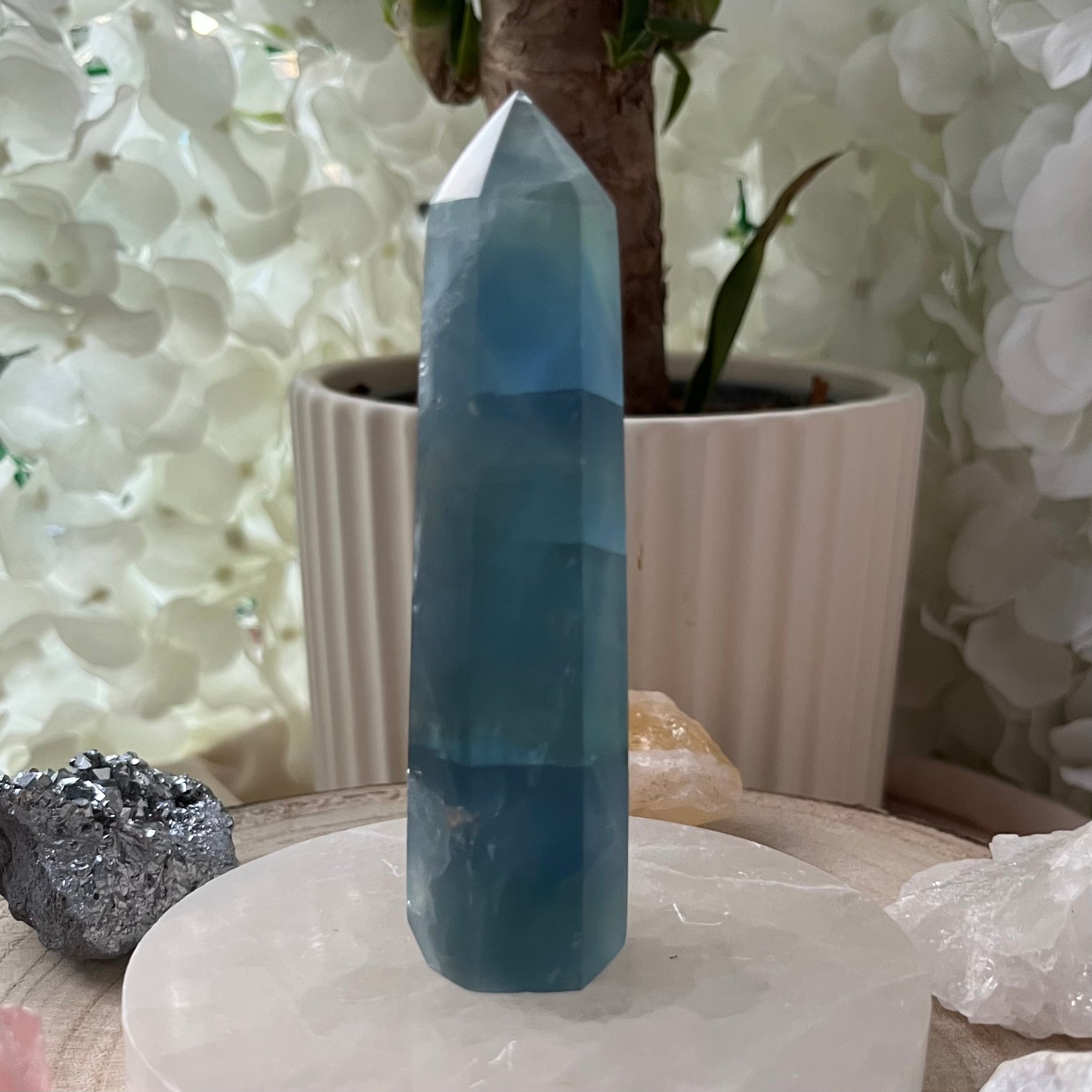 Blue Fluorite Point