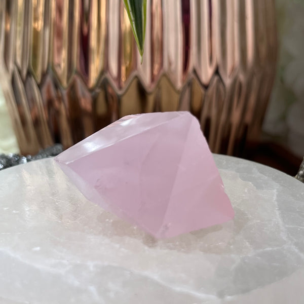 Rose Quartz Faceted Freeform - Universal & Unconditional Love