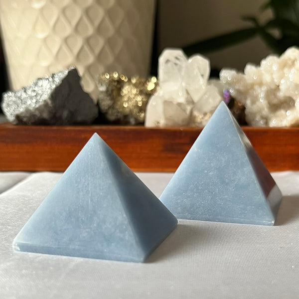 Angelite Pyramid  - Angelic Connection & Harmony