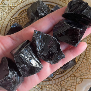 Rough Black Obsidian Chunk - Protection & Awareness