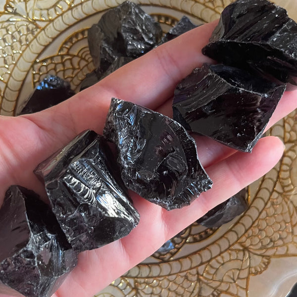 Rough Black Obsidian Chunk - Protection & Awareness