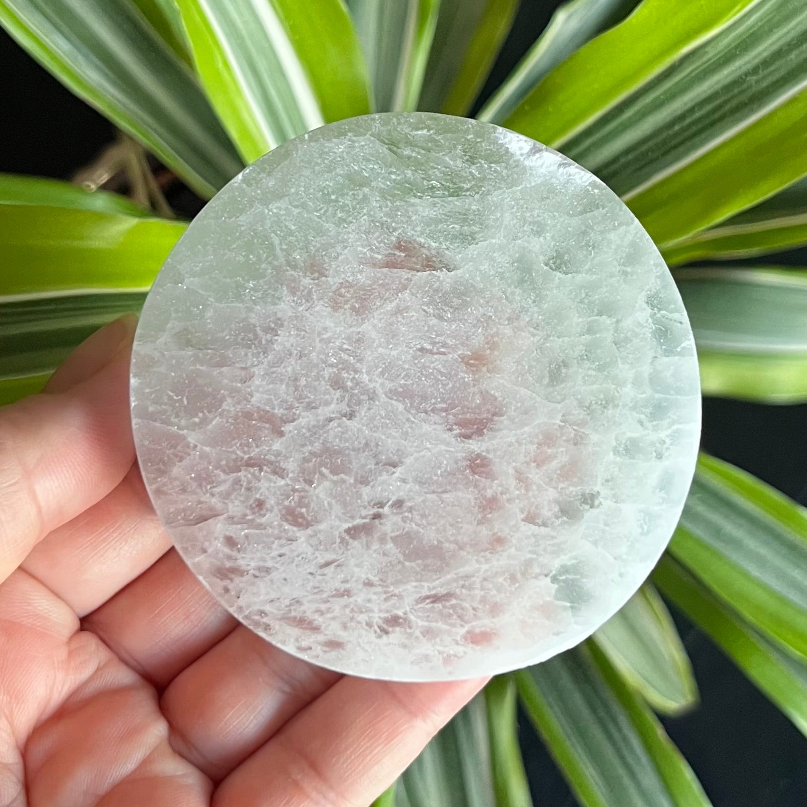 Selenite Round Charging Plate/ Disc - Cleansing & Purification