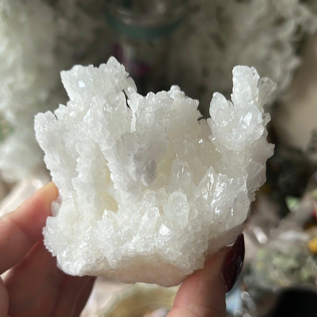 White Aragonite Cluster