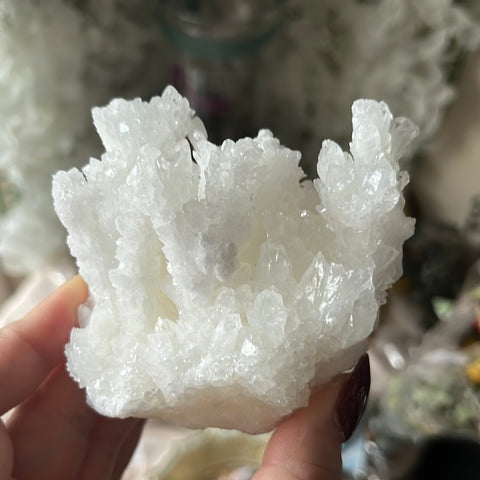 White Aragonite Cluster