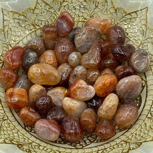 Fire Agate Tumblestones - Protection & Personal Strength BD Crystals