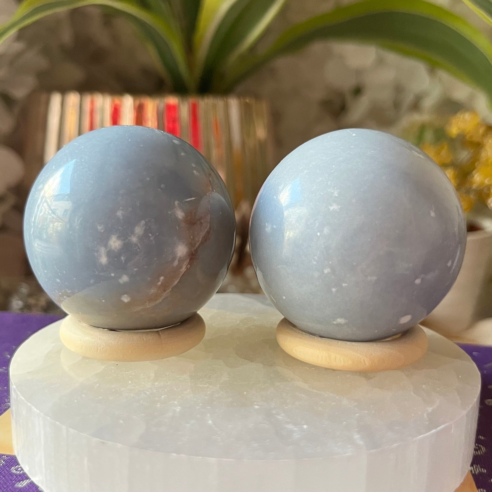 Angelite Sphere - Angelic Connection & Harmony