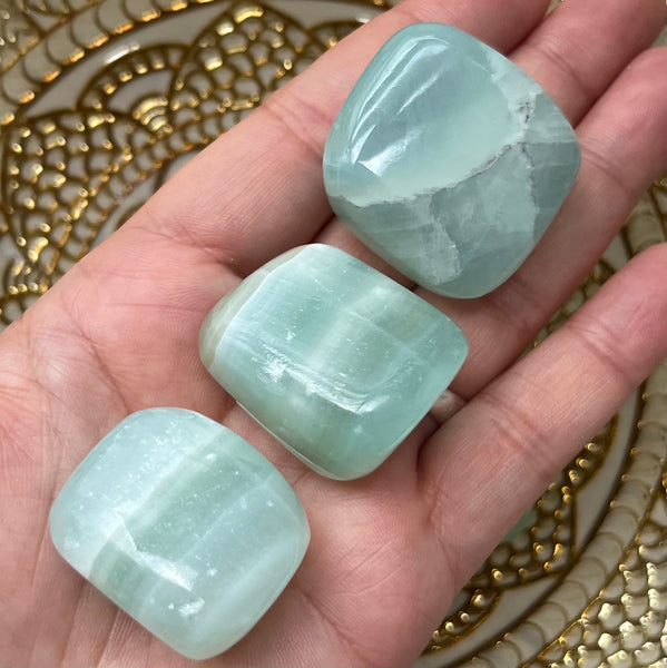 Green (Pistachio/Mint) Calcite Tumblestones - Vitality