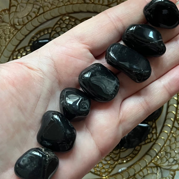 Black Onyx Tumblestones - Inner Strength & Energy Healing