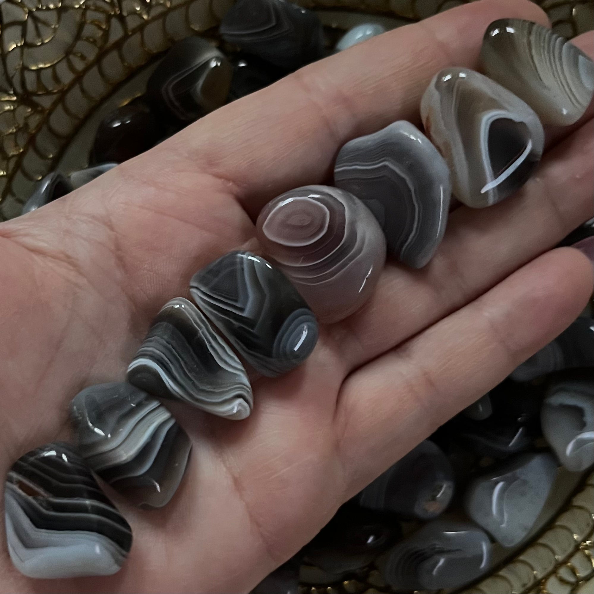 Banded Botswana Agate Tumblestones - Change & Balance